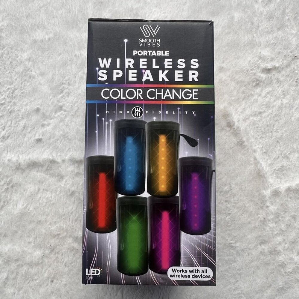 LED Light Up Wireless Speaker, 6 inch, Portable, Color Changing, Hands Free Call